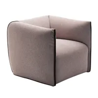 mdf italia - mia - fauteuil - blanc/rouge/étoffe william r373 col. 423.051/pxhxp 87x70x83cm/bord londra bordeaux
