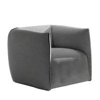 mdf italia - mia - fauteuil - blanc/clair gris/étoffe monaco r314 col. 443.001/pxhxp 87x70x83cm