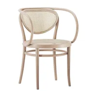 thonet - chaise avec accoudoirs 210 r avec clayonnage en ro - naturel hêtre tp 17/teinté/lxhxp 54x75x57cm