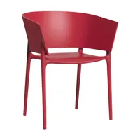 vondom - fauteuil africa - rouge/mat/lxhxp 58x75x53cm