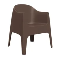vondom - chaise avec accoudoirs solid - bronze/hxlxp 80x65x60cm
