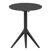 vondom - table de jardin mari-sol ø69cm - noir/plateau de table hpl /h x ø 73,1x69cm/structure alu. revêtue poudre