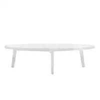 gervasoni - gray 46 - table basse - blanc/teinté/h35cm/ø130cm