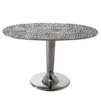 gervasoni - table d'appoint next 147 h 45cm - aluminium/poli/lxlxh 79x40x48cm/plateau martelé
