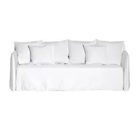 gervasoni - canapé de jardin ghost out 12 - blanc/tissu d'extérieur aspen 03/lxhxp 220x80x85cm/housse amovible
