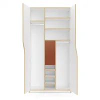 müller möbelwerkstätten - armoire attirail 1 plane - blanc/rouge cramoisi ral303040/revêtement mélaminé 19mm/lxhxp 100x200x60cm