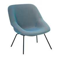 richard lampert - fauteuil h 55 structure noir - bleu clair/étoffe rohi sera mirage/lxpxh 72x78x79cm/structure noire ral 9005 revêtue par poudre