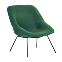 richard lampert - fauteuil h 55 structure noir - vert/étoffe rohi sera verde/lxpxh 72x78x79cm/structure noire ral 9005 revêtue par poudre