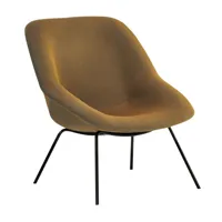 richard lampert - fauteuil h 55 structure noir - brun-jaune/étoffe rohi sera arancio/lxpxh 72x78x79cm/structure noire ral 9005 revêtue par poudre
