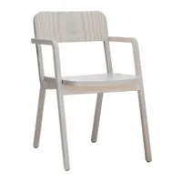 richard lampert - chaise avec accoudoirs prater chair - multiplex blanc/fraisé de forme/lxpxh 50x58x70cm
