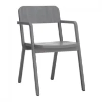 richard lampert - chaise avec accoudoirs prater chair - multiplex gris/fraisé de forme/lxpxh 50x58x70cm