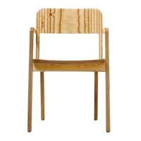 richard lampert - chaise avec accoudoirs prater chair - multiplex naturel/fraisé de forme/lxpxh 50x58x70cm
