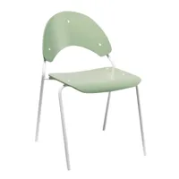richard lampert - chaise frog - vert pâle ral 6021/laqué/lxpxh 49x57x78cm/structure blanc ral 9010 revêtue par poudre