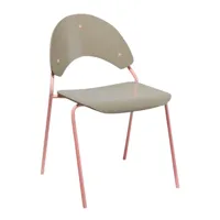 richard lampert - chaise frog - gris nougat ncs s 5005-y20r/laqué/lxpxh 49x57x78cm/structure rose ral 3015 revêtue par poudre