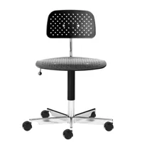 montana - chaise de bureau pivotante kevi air - noir/lxhxp 56x91x56cm/hauteur d'assise 38 - 51cm/structure en aluminium poli
