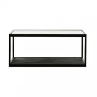 röshults - table d'appoint monaco 100x50cm - noir/dessus de table en verre/lxpxh 100x50x36cm