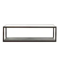 röshults - table d'appoint monaco 115x115cm - noir/dessus de table en verre/lxpxh 115x115x36cm