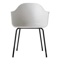audo - chaise avec accoudoirs harbour structure noir - clair gris/siège polypropylène/pxhxp 59x81x57cm/structure acier noir