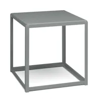 e15 - table d'appoint empilable fk12 fortyforty - clair gris/acier revêtu par poudre/pxpxh 40x40x40cm/1x plaque d'insertion amovible 38x38x1,9cm