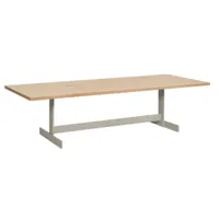 e15 - e15 ta23 kazimir - table de salle à manger - chêne, gris/chêne blanc pigmentée/lxpxh 200x100x75cm/structure gris