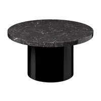 e15 - e15 ct09 enoki - table d'appoint - noir/plateau de table en marbre de marqu/h:30cm x ø55cm /structure noir