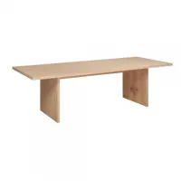 e15 - e15 ta23 ashida - table de salle à manger - chêne/blanc pigmentée/lxpxh 220x92x75cm
