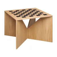 e15 - table d'appoint calvert chess - chêne/lxpxh 55x55x40cm