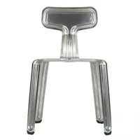 moormann - chaise pressed chair - aluminium non traitée/pxhxp 51x80x52.5cm/capuchons antidérapante pu noire