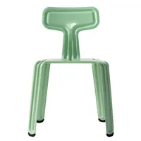 moormann - chaise pressed chair - vert menthe mister ral 130 80 20/brillant/revêtu par poudre/pxhxp 51x80x52.5cm/capuchons antidérapante pu noire