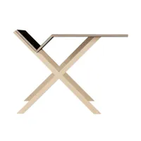 moormann - table de bureau kant - noir ral 9004/linoleum/l x w x h: 190 x 105 x 74cm
