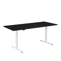 wagner - bureau w-life e-table réglable en hauteur 180x80cm - blanc/plateau de table mfc 2,5cm/bord abs/bi-moteurs réglable en hauteur 64-125cm/struct