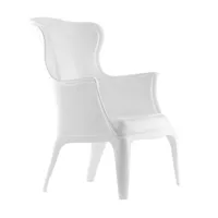 pedrali - fauteuil pasha 660 - blanc/brillant/hxlxp 98x71x75cm/sans coussin