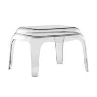 pedrali - tabouret/ table d'appoint pasha 661 - transparent/brillant/51x60x41cm/pour une utilisation intérieure et extérieure