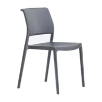 pedrali - chaise de jardin ara 310 - gris foncé/hxlxp 83x49.5x56cm/pour une utilisation intérieure et extérieure