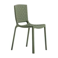 pedrali - chaise de jardin tatami 305 - vert clair/uv-résistant/hxlxp 82x47x54cm/100% recyclable