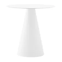 pedrali - table ikon 865 ø 69cm - blanc/plateau de table en hpl/pied de table ø40cm/pour interieur et exterieur