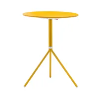 pedrali - table de jardin rond nolita 5453t h 72cm - jaune/laqué/h 72cm / table ø 60cm/pliable
