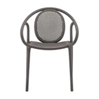 pedrali - chaise de jardin avec accoudoirs remind 3735 - gris/hxlxp 81x58x56cm/pour une utilisation intérieure et extérieure