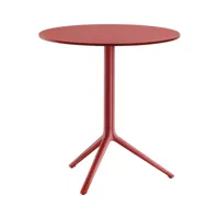 pedrali - table de jadin elliot 5470 ø 70cm - rouge/laqué/h x ø 73x70cm