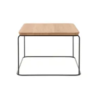 freistil rolf benz - freistil 151 - table basse rectangulaire - naturel/plateau de table chêne 58x58cm/pxhxp 61x39x61cm/structure noir (ral9005): pein
