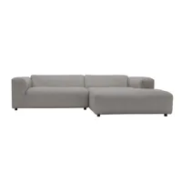 freistil rolf benz - freistil 187 - canapé lounge 260x185cm - gris argenté/étoffe 4020/pxhxp 260x67x185cm