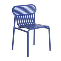 petite friture - chaise de jardin  week-end - bleu outremer/laqué mat/pxhxp 52x77x50cm/revêtement anti-uv