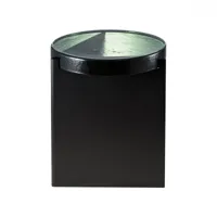 pulpo - table d'appoint alwa one - vert/h x ø 44x38cm/structure acier noir