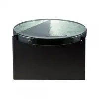 pulpo - table d'appoint alwa one big - vert/h x ø 35x56cm/structure acier noir