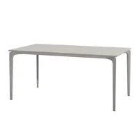 fast - table de jardin allsize 160x90cm - gris fer/laqué/lxlxh 161x91x74cm/structure aluminium laqué