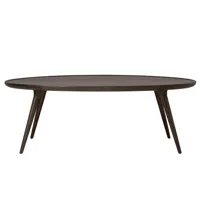 mater - table basse accent ovale - gris sirka/teinté/lxpxh 120x80x42cm