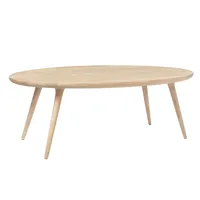 mater - table basse accent ovale - chêne/mat laqué/lxpxh 120x80x42cm