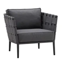 cane-line - fauteuil de jardin conic - gris/cane-line air touch/structure en aluminium/lxhxp 78x78x82cm