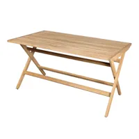 cane-line - table de jardin pliable flip 140x80cm - teck/lxlxh 140x80x72,5cm