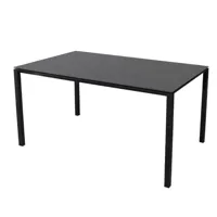 cane-line - table de jardin pure 150x90cm - noir/plateau de table en céramique/structure en aluminium gris lave/lxlxh 150x90x73cm